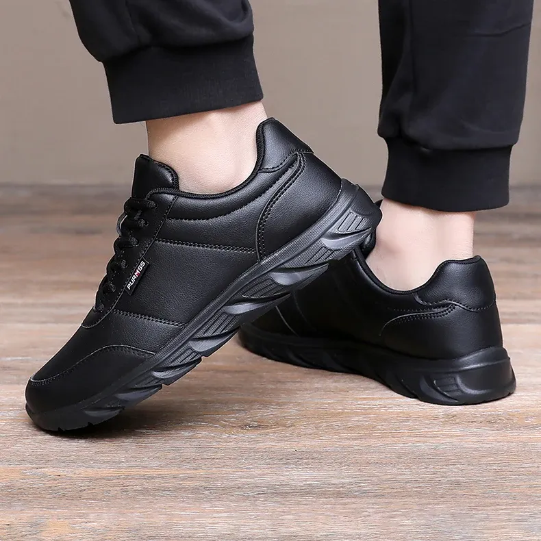 Men's Comfortable Casual Moccasin Sneakers - Soft Walking Shoes, Breathable Footwear for Everyday Wear, Available in Black and White, Plus Sizes 39-46 showcase 14