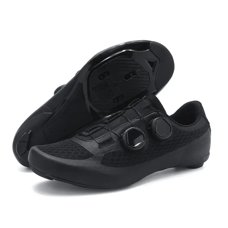 Men's Road Cycling Shoes SPD Cleat Compatible Bike Sneakers - Outdoor Cycling Footwear for Road and Flat Pedals, White thumbnail 6
