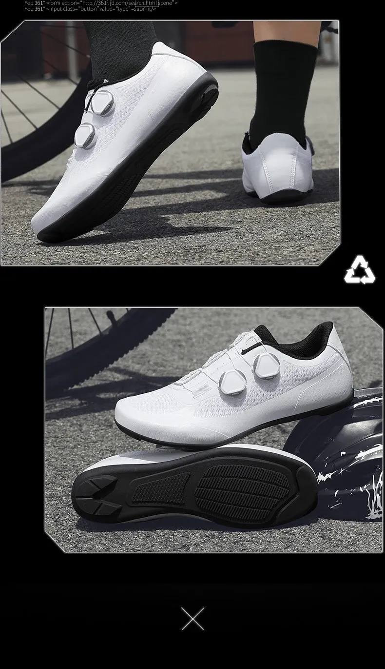 Men's Road Cycling Shoes SPD Cleat Compatible Bike Sneakers - Outdoor Cycling Footwear for Road and Flat Pedals, White showcase 20