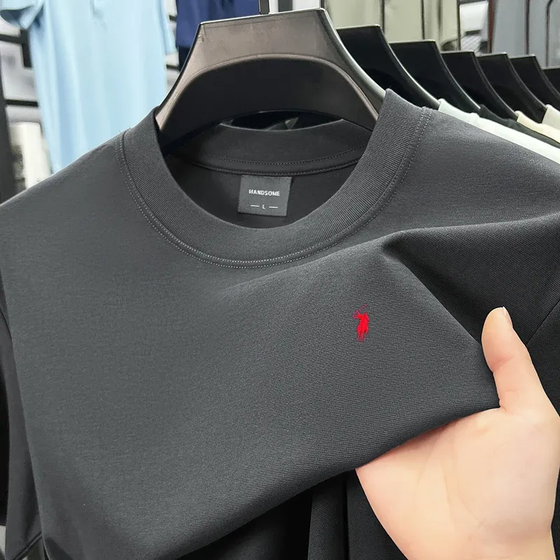 Men's Designer Paul Brand Silky Cotton T-Shirt - Breathable Short Sleeve Casual Round Neck Top for Summer Fashion thumbnail 4