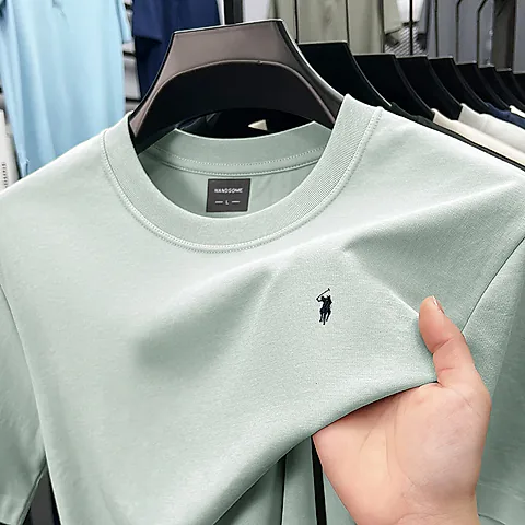 Men's Designer Paul Brand Silky Cotton T-Shirt - Breathable Short Sleeve Casual Round Neck Top for Summer Fashion