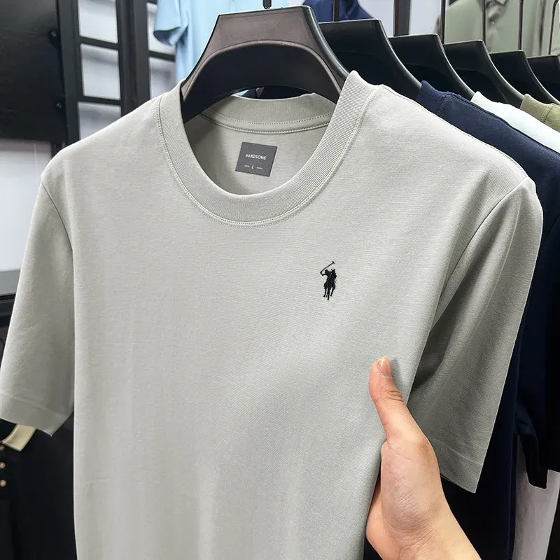 Men's Designer Paul Brand Silky Cotton T-Shirt - Breathable Short Sleeve Casual Round Neck Top for Summer Fashion showcase 16