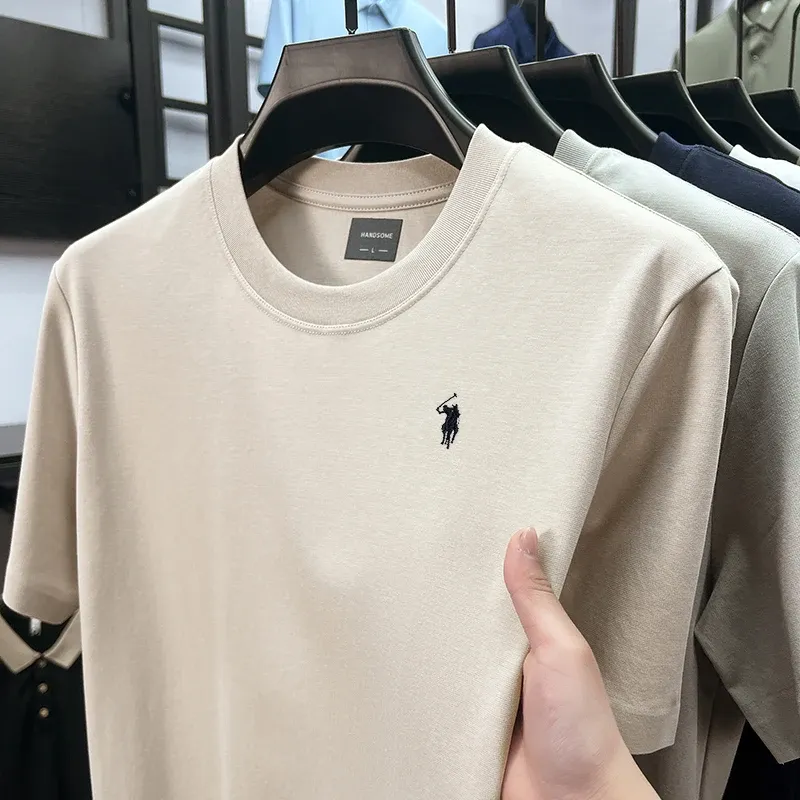 Men's Designer Paul Brand Silky Cotton T-Shirt - Breathable Short Sleeve Casual Round Neck Top for Summer Fashion showcase 19