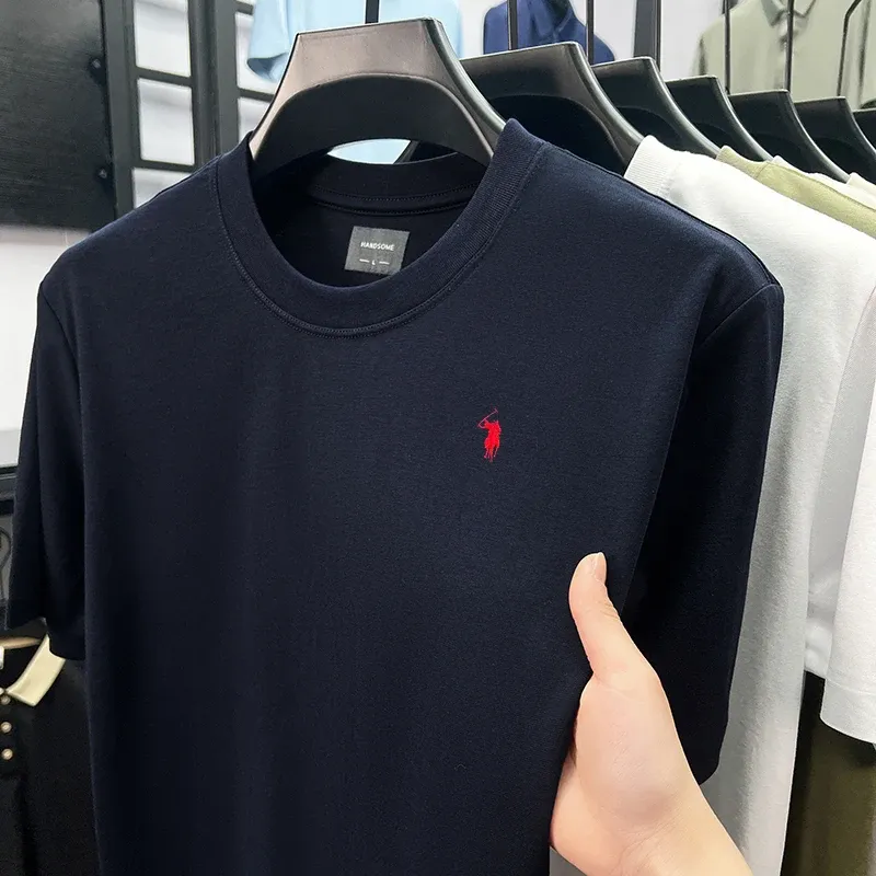 Men's Designer Paul Brand Silky Cotton T-Shirt - Breathable Short Sleeve Casual Round Neck Top for Summer Fashion showcase 12