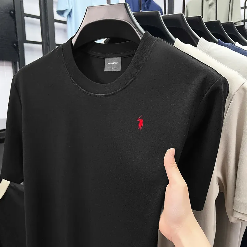 Men's Designer Paul Brand Silky Cotton T-Shirt - Breathable Short Sleeve Casual Round Neck Top for Summer Fashion showcase 21