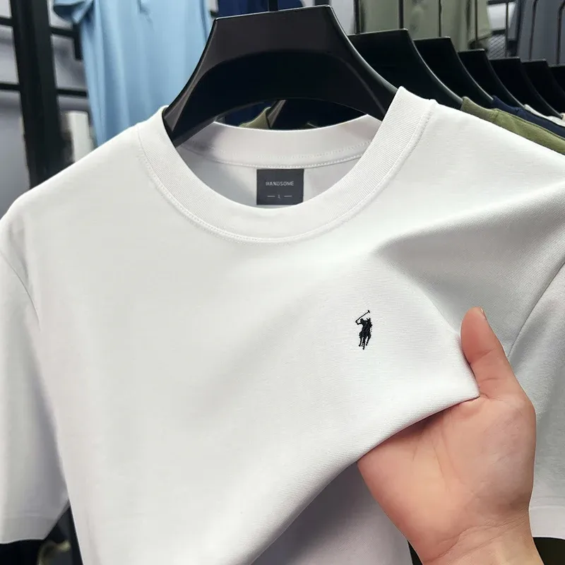 Men's Designer Paul Brand Silky Cotton T-Shirt - Breathable Short Sleeve Casual Round Neck Top for Summer Fashion showcase 10