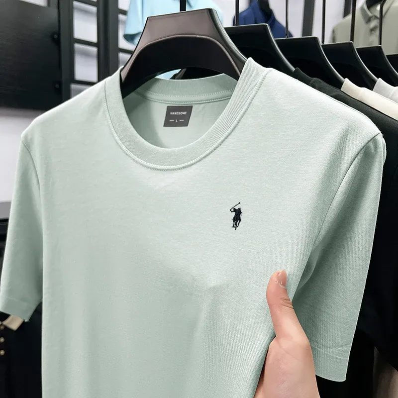 Men's Designer Paul Brand Silky Cotton T-Shirt - Breathable Short Sleeve Casual Round Neck Top for Summer Fashion showcase 25