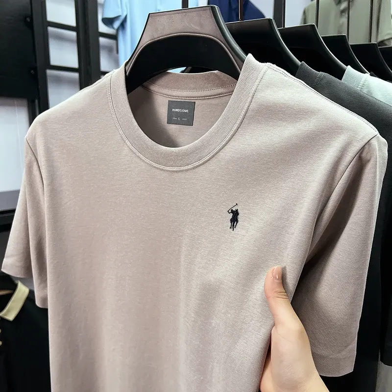 Men's Designer Paul Brand Silky Cotton T-Shirt - Breathable Short Sleeve Casual Round Neck Top for Summer Fashion showcase 31