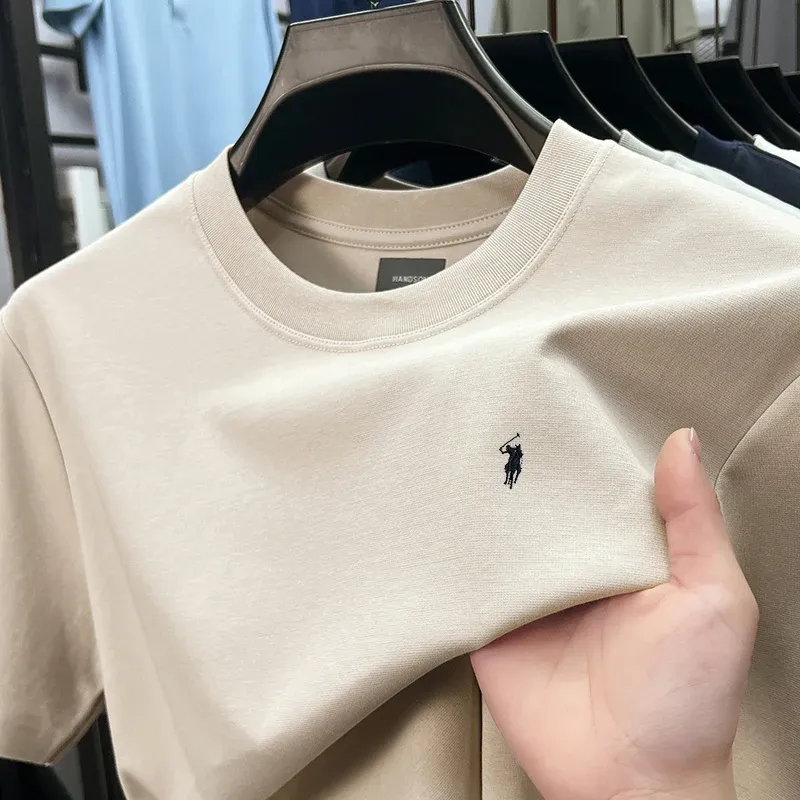 Men's Designer Paul Brand Silky Cotton T-Shirt - Breathable Short Sleeve Casual Round Neck Top for Summer Fashion showcase 18
