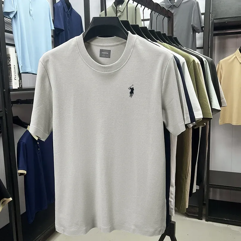 Men's Designer Paul Brand Silky Cotton T-Shirt - Breathable Short Sleeve Casual Round Neck Top for Summer Fashion showcase 17
