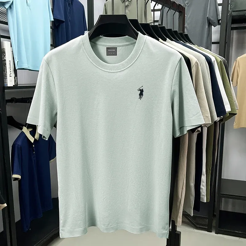 Men's Designer Paul Brand Silky Cotton T-Shirt - Breathable Short Sleeve Casual Round Neck Top for Summer Fashion showcase 26