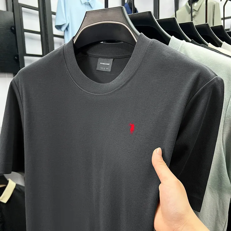 Men's Designer Paul Brand Silky Cotton T-Shirt - Breathable Short Sleeve Casual Round Neck Top for Summer Fashion showcase 27