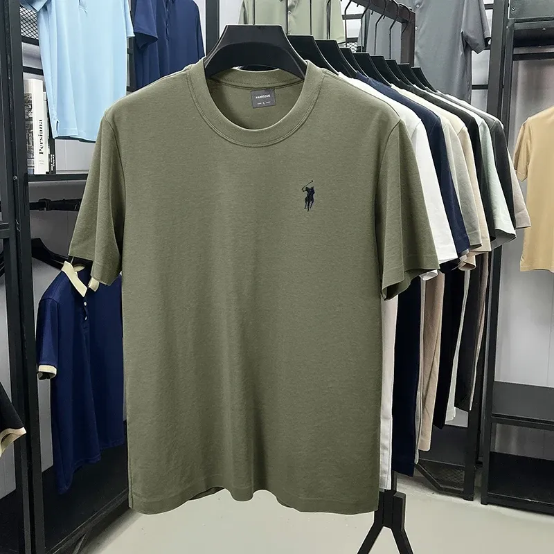 Men's Designer Paul Brand Silky Cotton T-Shirt - Breathable Short Sleeve Casual Round Neck Top for Summer Fashion showcase 7