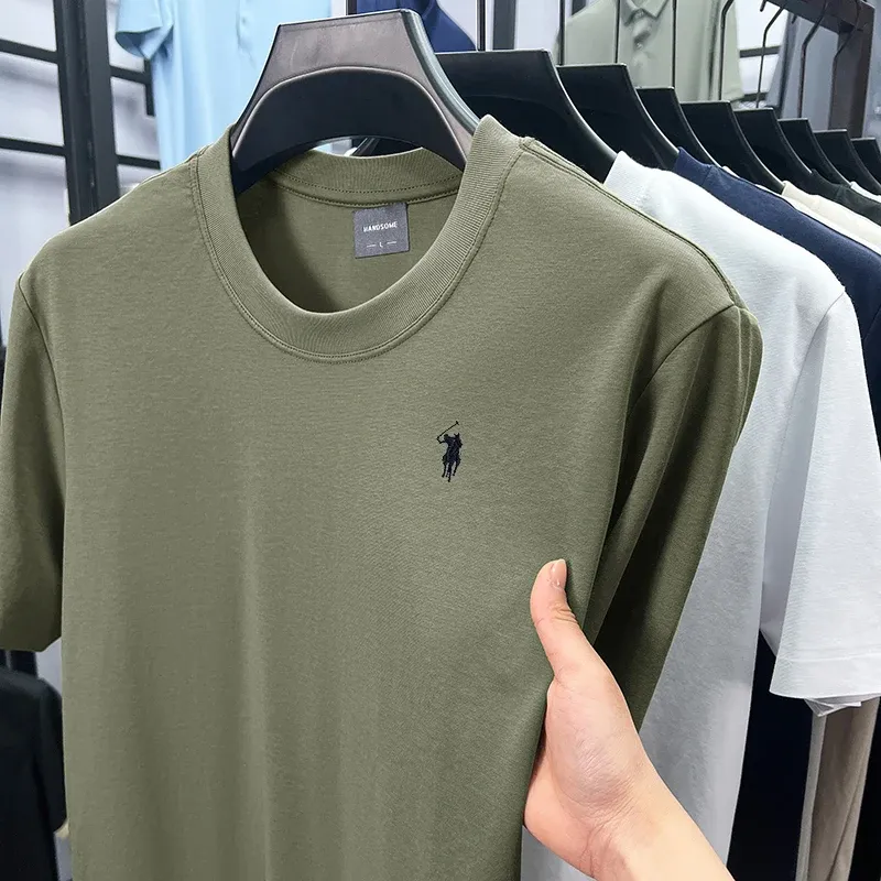 Men's Designer Paul Brand Silky Cotton T-Shirt - Breathable Short Sleeve Casual Round Neck Top for Summer Fashion showcase 6