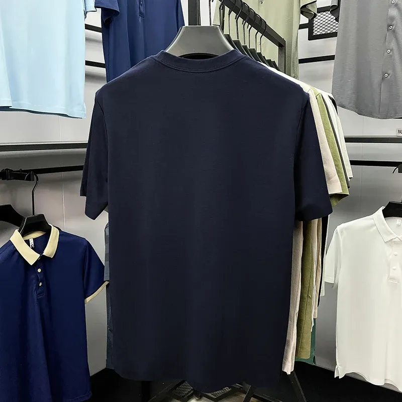 Men's Designer Paul Brand Silky Cotton T-Shirt - Breathable Short Sleeve Casual Round Neck Top for Summer Fashion showcase 4