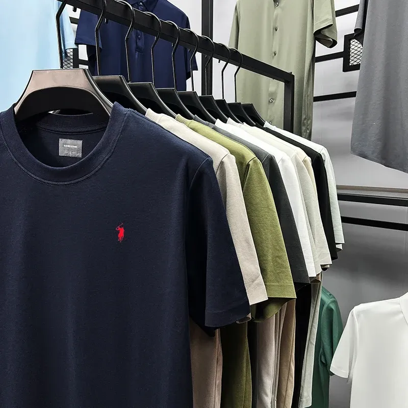 Men's Designer Paul Brand Silky Cotton T-Shirt - Breathable Short Sleeve Casual Round Neck Top for Summer Fashion showcase 5