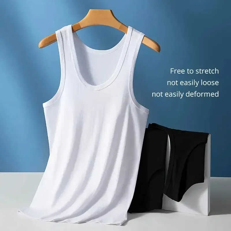 Men's Four Seasons Cotton Vest - Casual Sleeveless O-Neck T-Shirt for Sports, Fitness, and Everyday Wear thumbnail 2