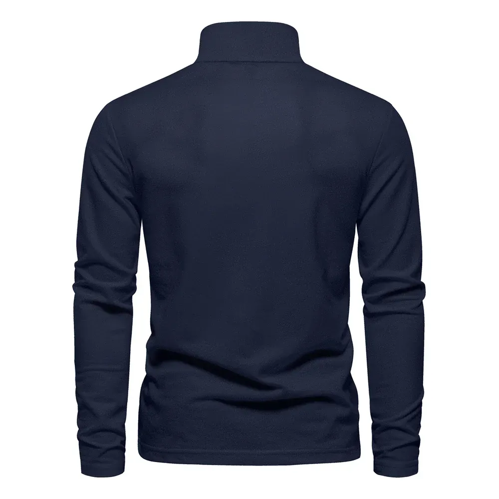 AIOPESON Men's Deer Embroidery Polo Shirt 2023 New Solid Color Long Sleeve Casual Business Social Wear thumbnail 3