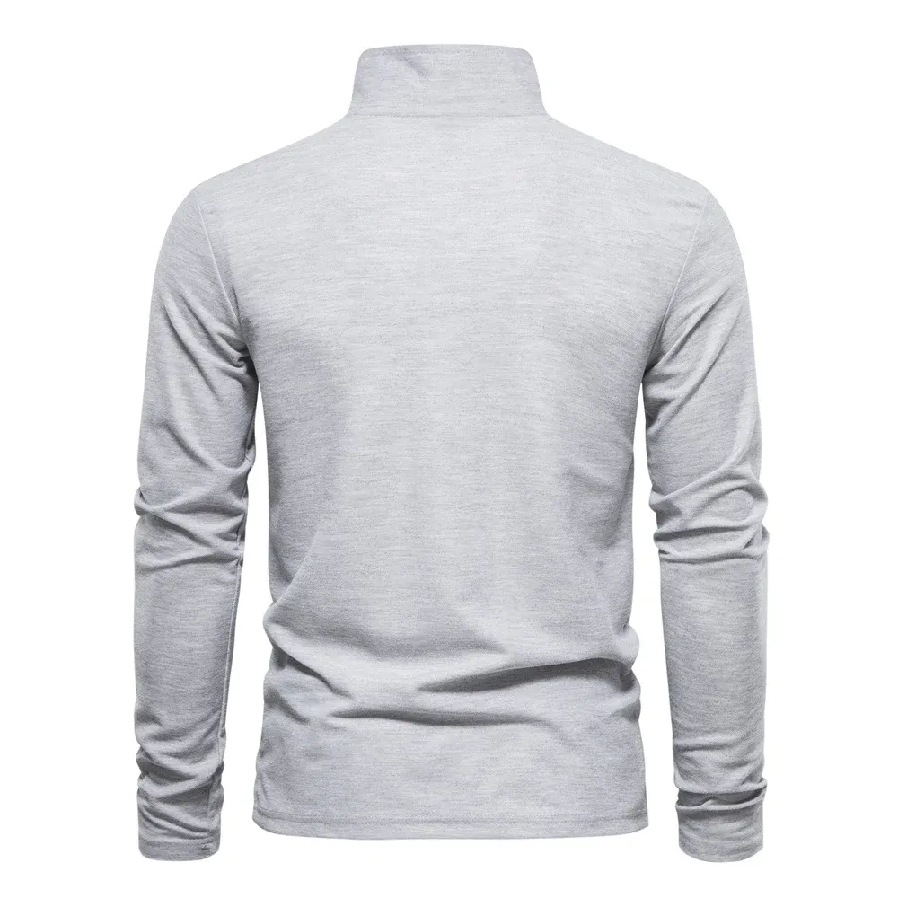 AIOPESON Men's Deer Embroidery Polo Shirt 2023 New Solid Color Long Sleeve Casual Business Social Wear showcase 6
