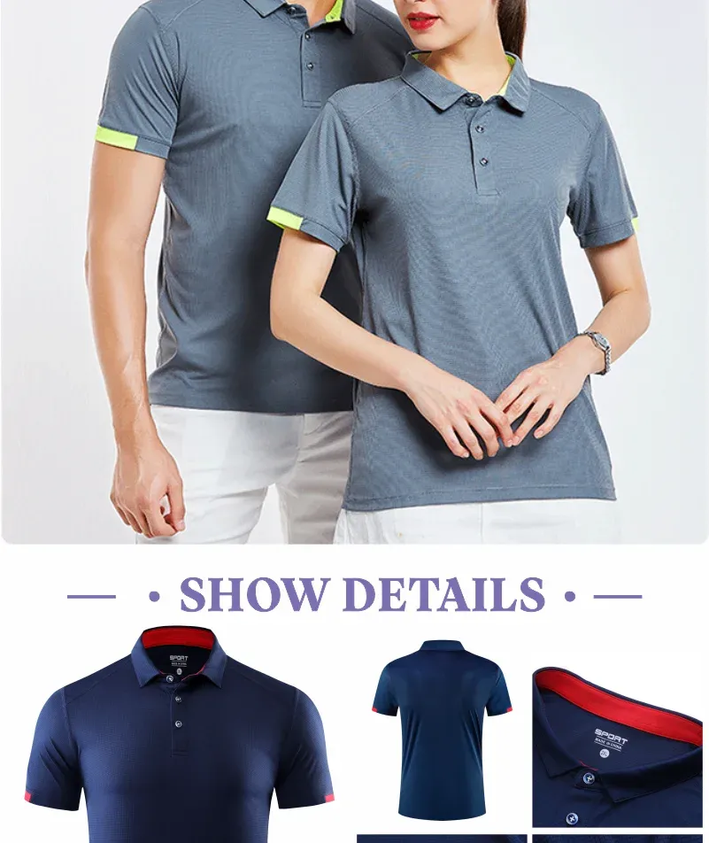 Men's Quick-Dry Polo Shirt & Cycling Suit Set - Short Sleeve, Lapel Collar, Lightweight Polyester for Sports & Fitness showcase 6