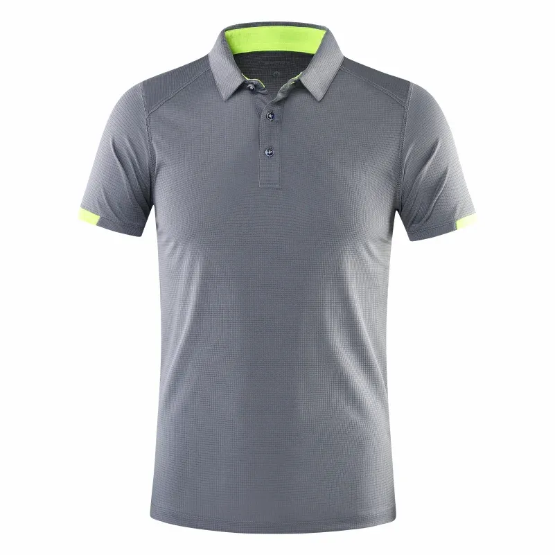 Men's Quick-Dry Polo Shirt & Cycling Suit Set - Short Sleeve, Lapel Collar, Lightweight Polyester for Sports & Fitness thumbnail 6