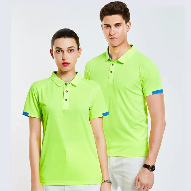 Men's Quick-Dry Polo Shirt & Cycling Suit Set - Short Sleeve, Lapel Collar, Lightweight Polyester for Sports & Fitness thumbnail 3