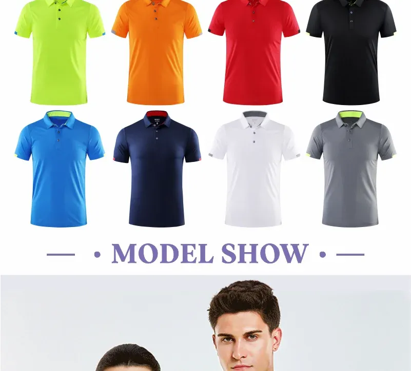 Men's Quick-Dry Polo Shirt & Cycling Suit Set - Short Sleeve, Lapel Collar, Lightweight Polyester for Sports & Fitness showcase 3