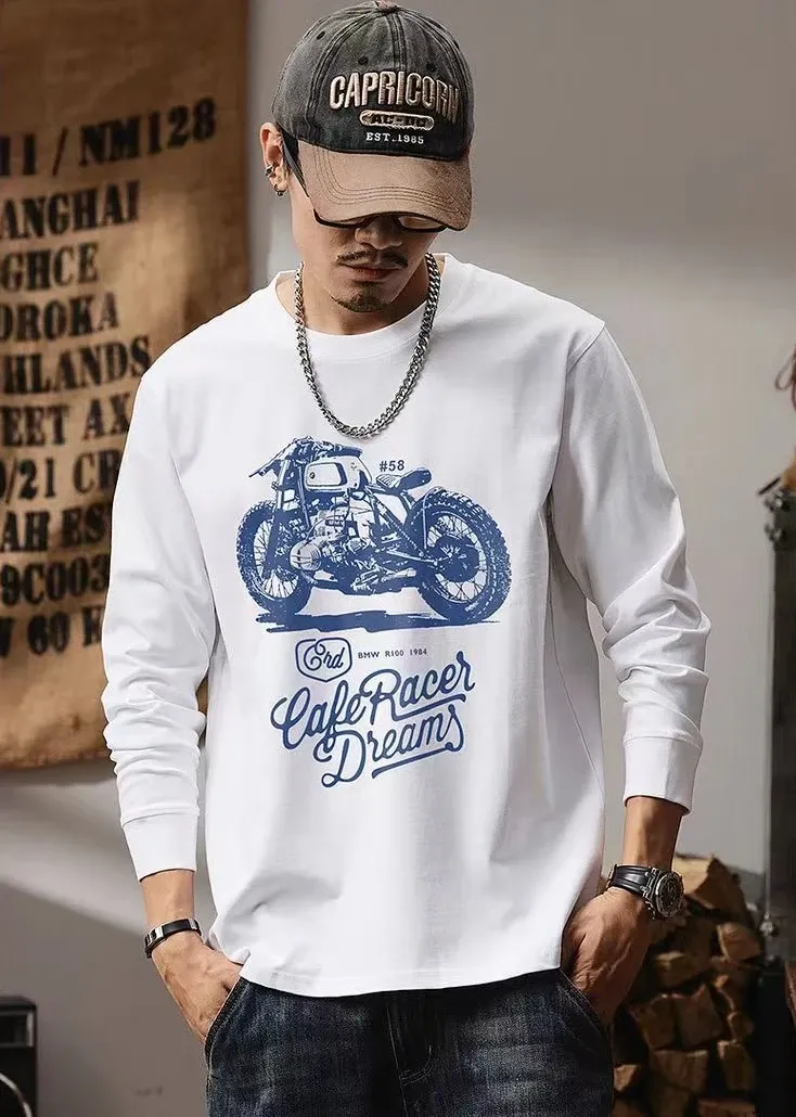 Men's Baggy Printed Pullover T-Shirt - Round Neck, Full Sleeve, 100% Cotton Blend, High Brand Quality, Sizes S-3XL showcase 6