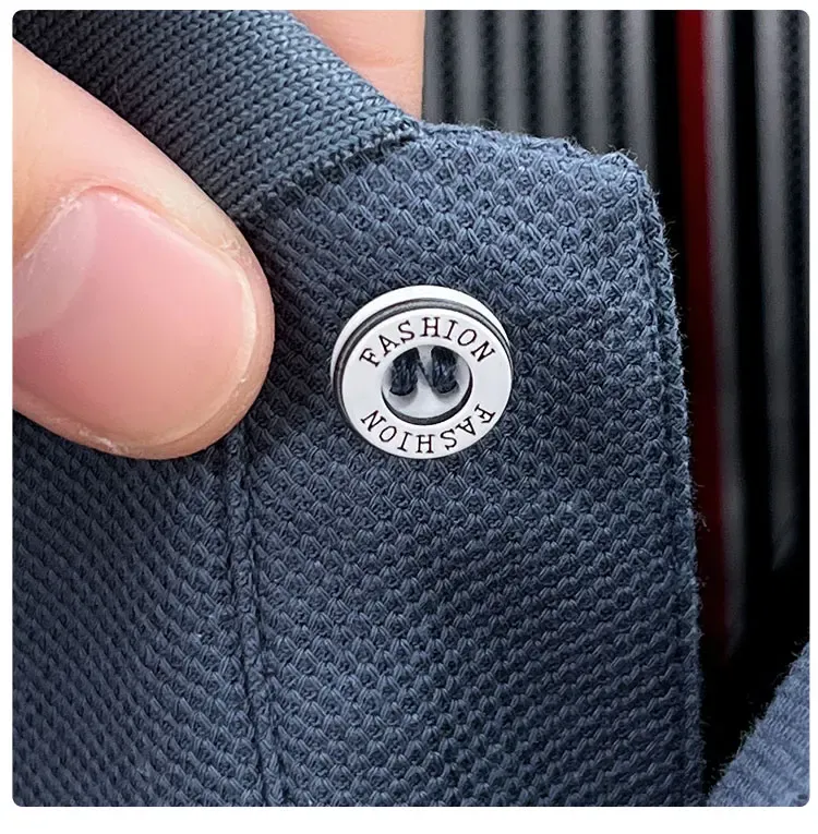 Men's 100% Pure Cotton Long Sleeve Polo Shirt - Autumn/Winter Fashion Business Casual T-Shirt with Embroidered Pony Logo showcase 5