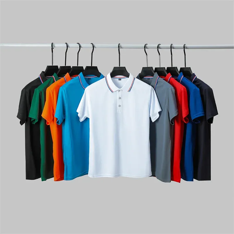 2025 Men's Casual Solid Color Short Sleeve Polo Shirt - Summer Fashionable Comfortable Versatile Top for Everyday Wear showcase 3