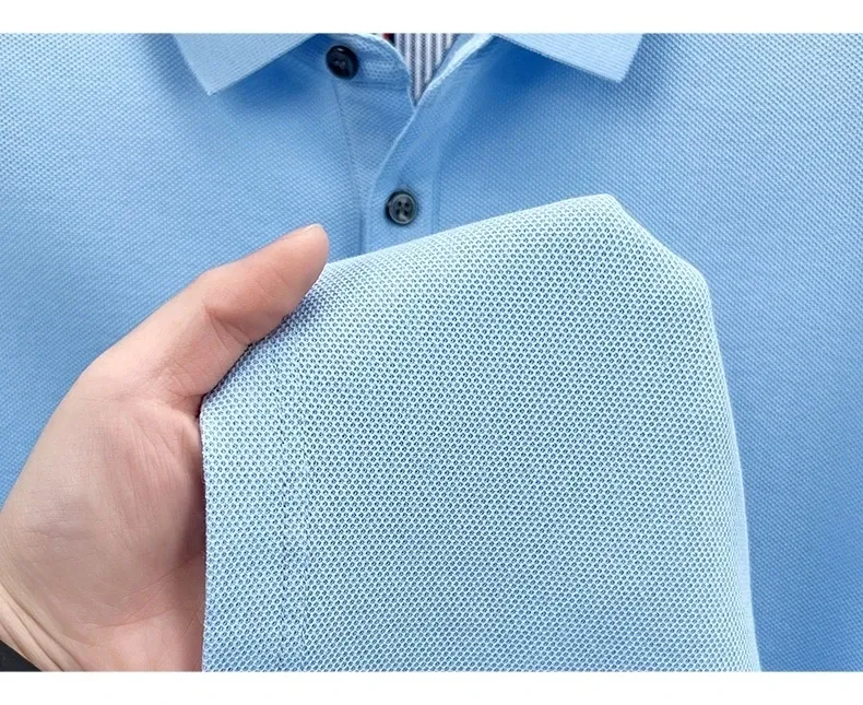 100% Pure Cotton Men's Short Sleeve Polo Shirt - Summer Fashion Casual Business Golf Top with Premium Pony Embroidery showcase 23