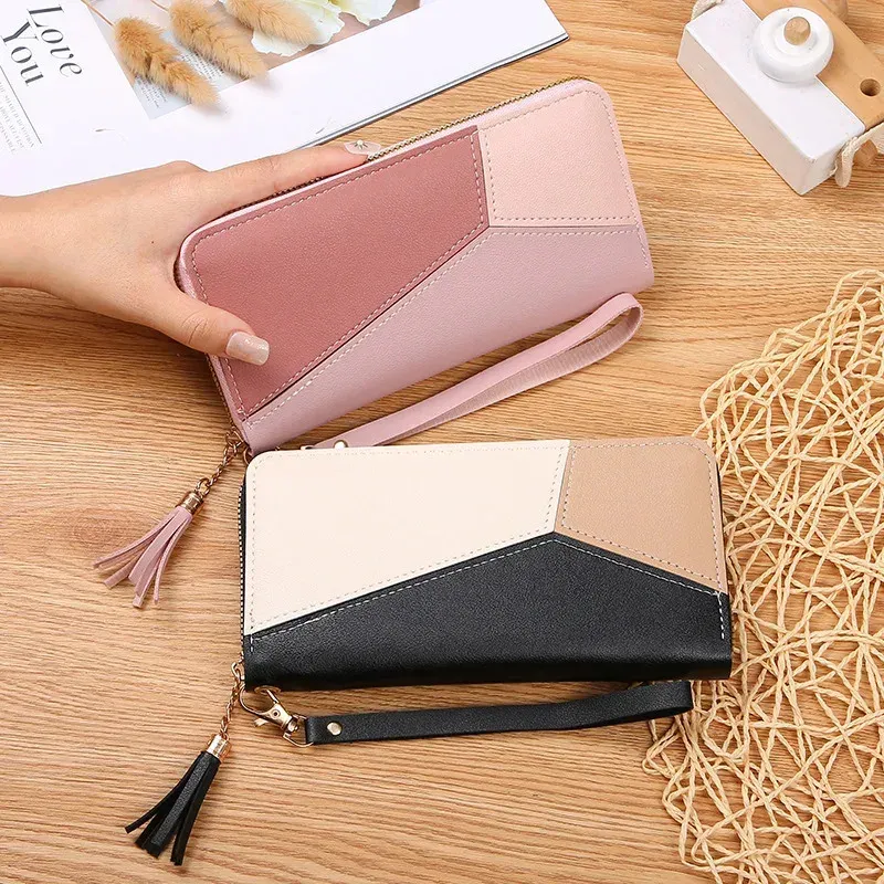 Fashion Women's PU Leather Wallet Clutch Purse with Zipper Coin Pocket, Card Holder, and Phone Pouch - Stylish and Compact for Daily Use thumbnail 4