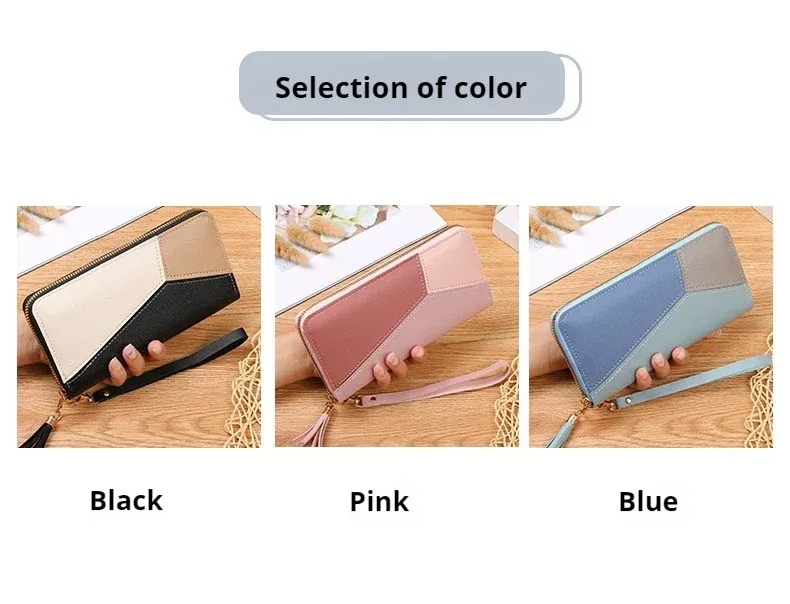Fashion Women's PU Leather Wallet Clutch Purse with Zipper Coin Pocket, Card Holder, and Phone Pouch - Stylish and Compact for Daily Use showcase 7