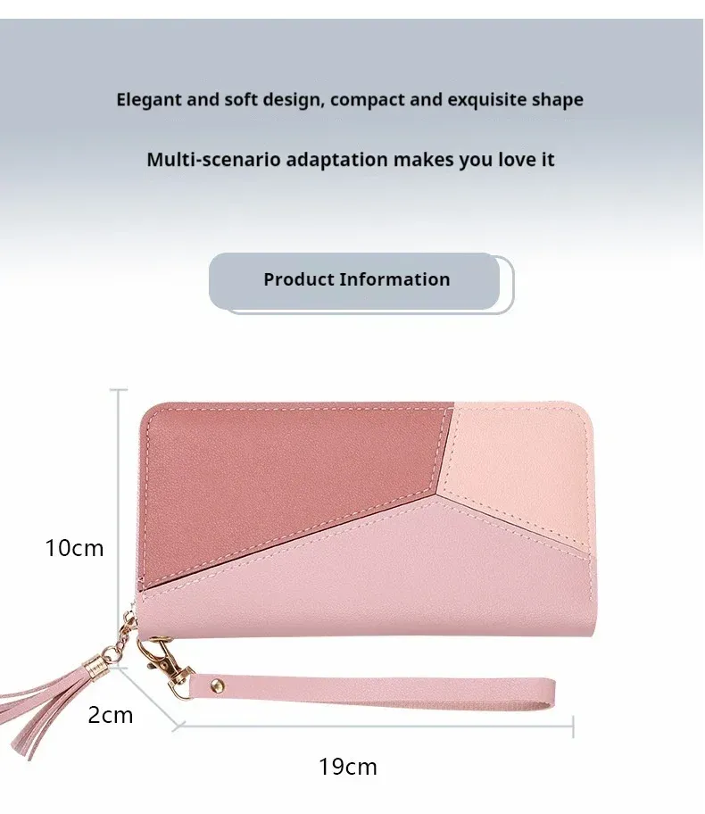 Fashion Women's PU Leather Wallet Clutch Purse with Zipper Coin Pocket, Card Holder, and Phone Pouch - Stylish and Compact for Daily Use showcase 5