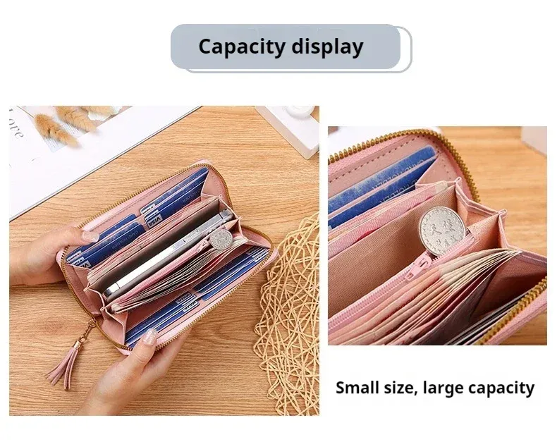 Fashion Women's PU Leather Wallet Clutch Purse with Zipper Coin Pocket, Card Holder, and Phone Pouch - Stylish and Compact for Daily Use showcase 11