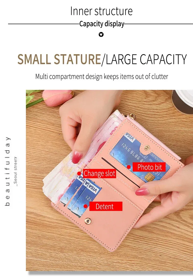 Fashion Women's PU Leather Wallet Clutch Purse with Zipper Coin Pocket, Card Holder, and Phone Pouch - Stylish and Compact for Daily Use showcase 9