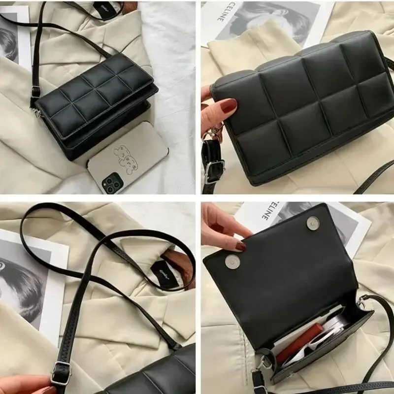 Designer PU Leather Women's Shoulder Bag - Small Classic Handle Handbag, Versatile Crossbody for Daily Use thumbnail 5