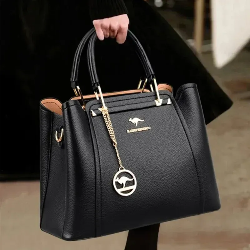 Women's Designer PU Leather Tote Bag - Large Capacity Shoulder Crossbody Handbag for Shopping & Travel thumbnail 6