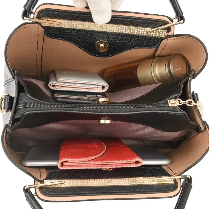 Women's Designer PU Leather Tote Bag - Large Capacity Shoulder Crossbody Handbag for Shopping & Travel thumbnail 5
