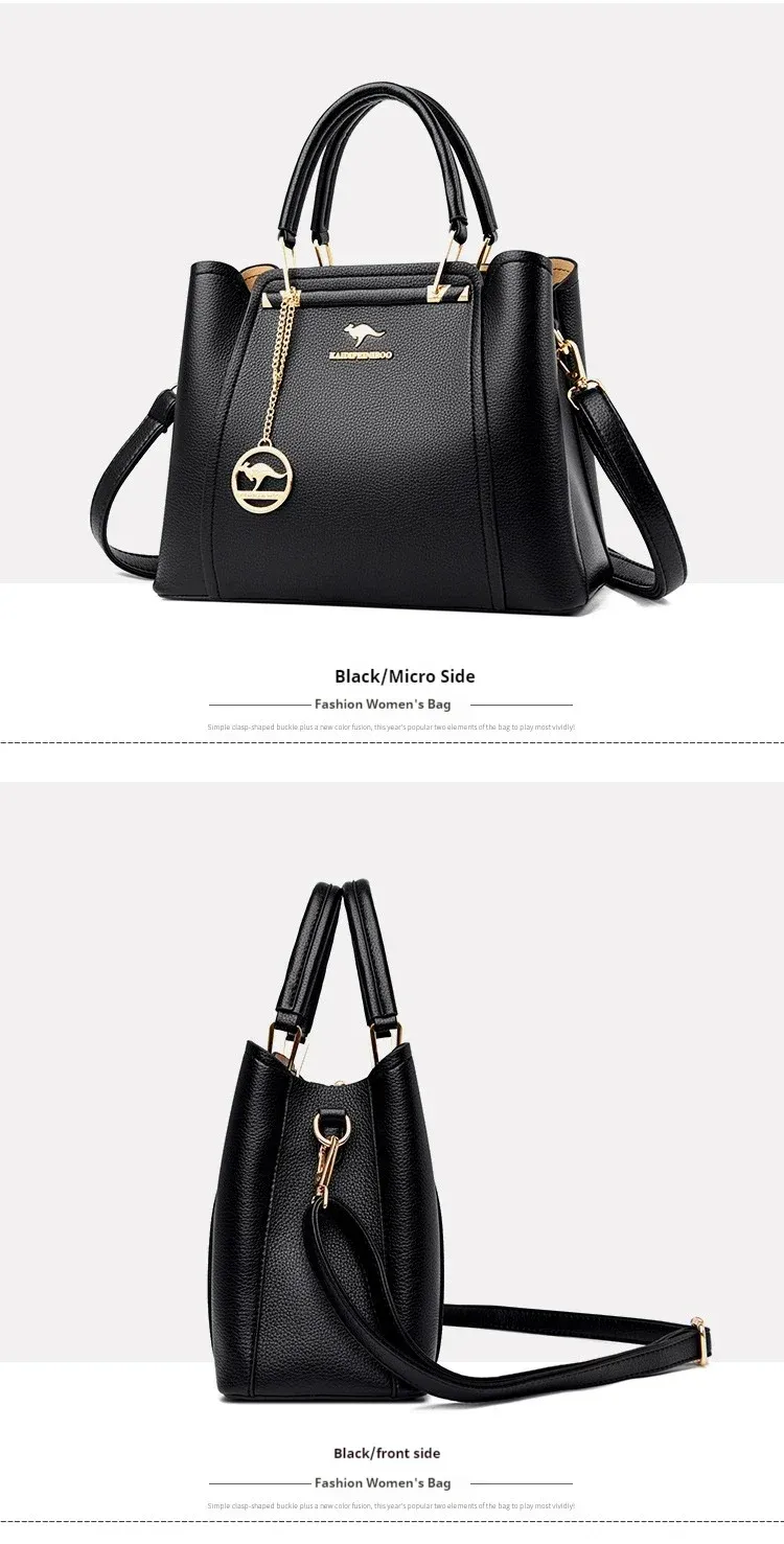Women's Designer PU Leather Tote Bag - Large Capacity Shoulder Crossbody Handbag for Shopping & Travel showcase 3