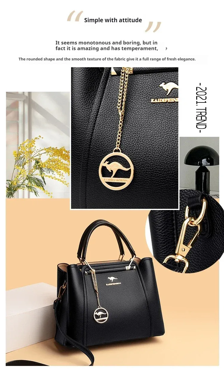 Women's Designer PU Leather Tote Bag - Large Capacity Shoulder Crossbody Handbag for Shopping & Travel showcase 6