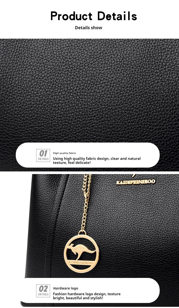 Women's Designer PU Leather Tote Bag - Large Capacity Shoulder Crossbody Handbag for Shopping & Travel showcase 9