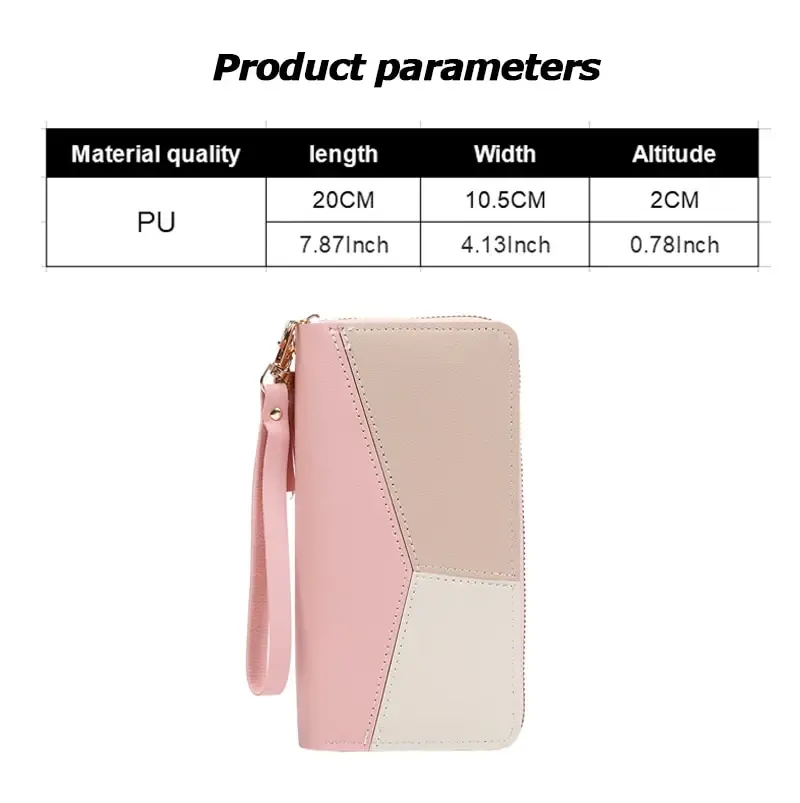 Fashionable PU Leather Long Zipper Wallet for Women - Stylish Handbag Purse with Coin Holder and Card Slots, Perfect for Daily Use and Gifts thumbnail 4