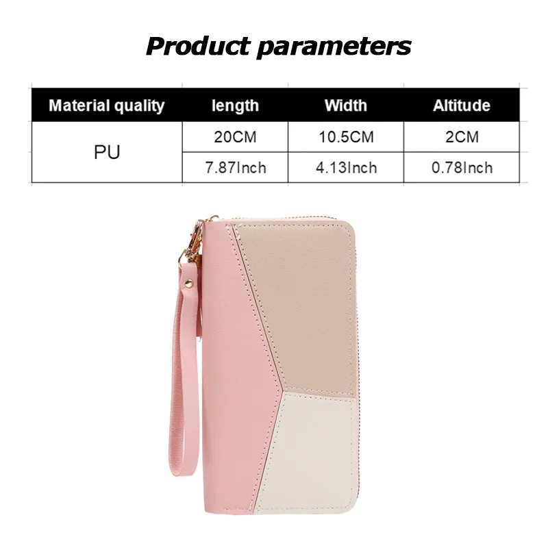 Fashionable PU Leather Long Zipper Wallet for Women - Stylish Handbag Purse with Coin Holder and Card Slots, Perfect for Daily Use and Gifts showcase 1