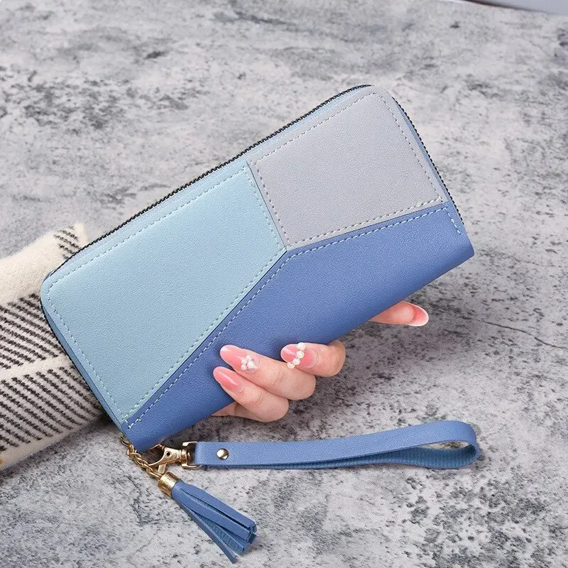 Fashionable PU Leather Long Zipper Wallet for Women - Stylish Handbag Purse with Coin Holder and Card Slots, Perfect for Daily Use and Gifts thumbnail 3