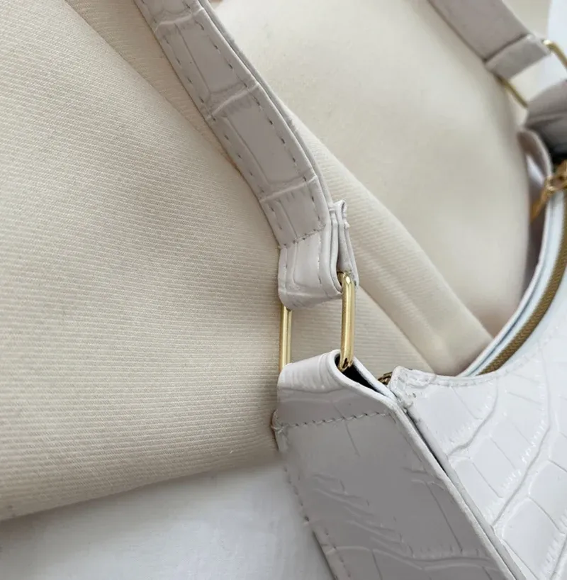 Women's Fashion PU Leather Alligator Pattern Armpit Handbag - Small Underarm Messenger Bag Purse for Stylish Ladies showcase 27
