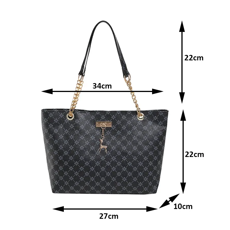 Luxury Handbag Texture Soft Leather Large Capacity Tote Bag for Women, Versatile Shoulder Bag with Hanging Accessories, Stylish Everyday Carryall thumbnail 6