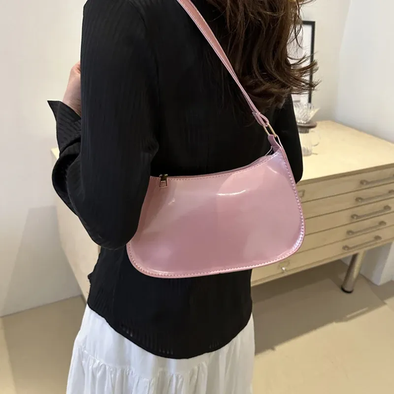 Retro Solid Color PU Leather Shoulder Bag - Women's Fashion Underarm Handbag, Casual Hobo Purse for Ladies showcase 16