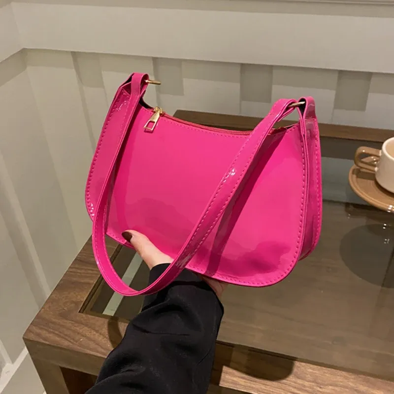 Retro Solid Color PU Leather Shoulder Bag - Women's Fashion Underarm Handbag, Casual Hobo Purse for Ladies showcase 26
