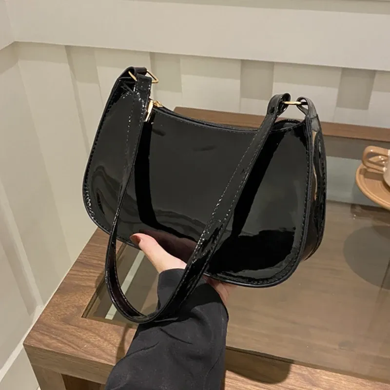 Retro Solid Color PU Leather Shoulder Bag - Women's Fashion Underarm Handbag, Casual Hobo Purse for Ladies showcase 24